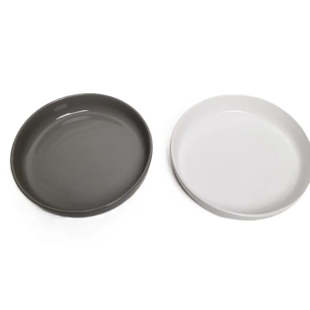 Project 62 Stoneware Dinner Bowls Set of 2 Gray White Food Photography Modern